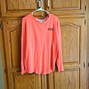 OVERSIZED PRETTY ORANGE SWEATSHIRT w 'LovePink' on Back